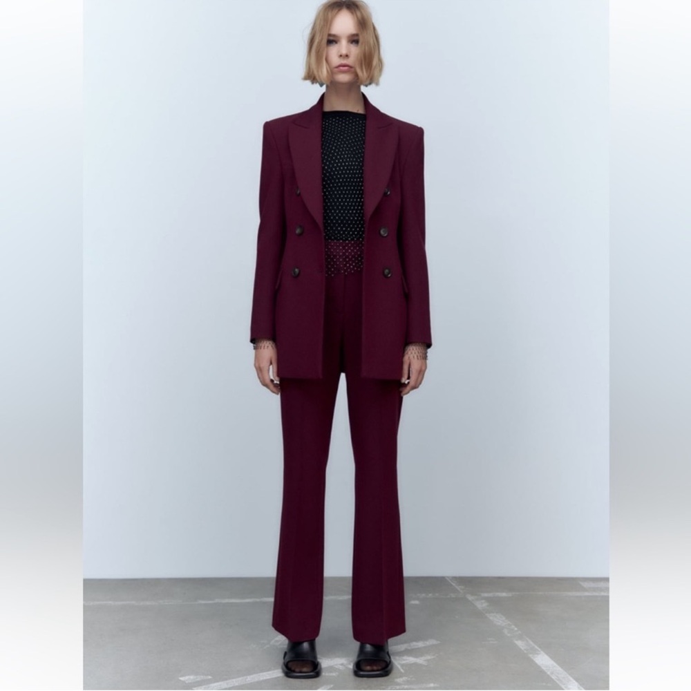 Zara Deep Purple Blazer and Trousers Set - Picture 6 of 11